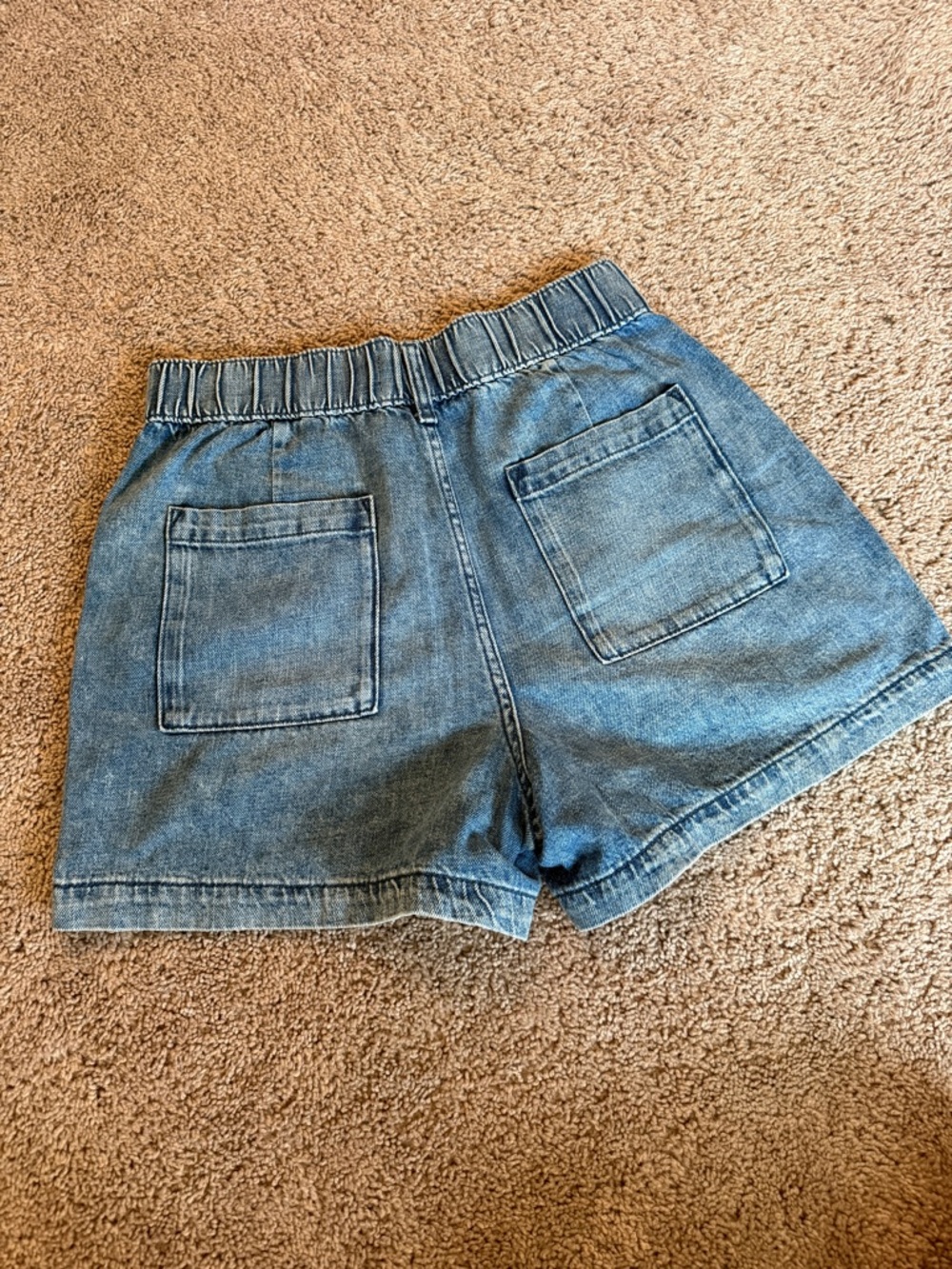 GAP Light Blue Elastic-Waist soft Denim Shorts - Picture 6 of 9